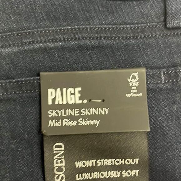 PAIGE Women's Skyline Transcend Mid Rise Skinny Fit Jean SIZE 28 COLOR MONA - Picture 1 of 5